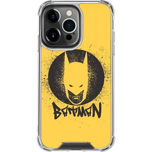 DC Comics Batman Graffiti Art iPhone 15 Pro Clear Case